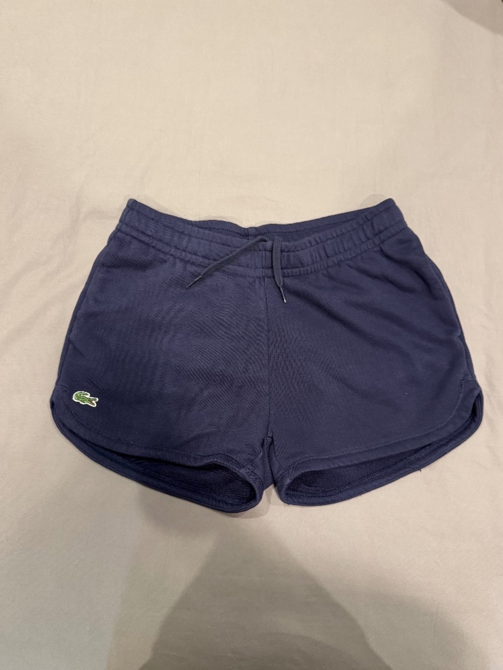 Lacoste Sport Navy Blue Fleece Drawstring Shorts XS
